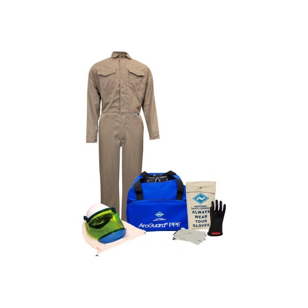 National Safety Apparel ArcGuard KIT2CVPR082X08 8 cal DuPont Protera Arc Flash Kit w/ FR Coverall, 2XL, Glove Size 08 KIT2CVPR082X08 - main